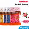 50g/Bag Wax Beads for Hair Removal Hard Wax Beans for Wax Heater Machine Hot Film Epilator Painless Waxing Beads for Wax Warmer