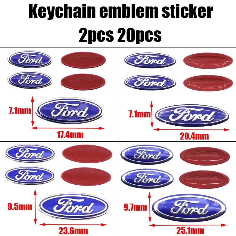 Car Ford 17.4mm 20.4mm 23.6mm 25.1mm 3D Aluminum Car Logo Key Fob Decoration Emblem Auto Key Badge Sticker Accessories IL8