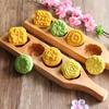 Fashion Pattern Baking Mold 4 Holes Wooden Food Pastry Biscuits Non-Sticky Easy Demold Baking Mold For Diy Dessert Accessory