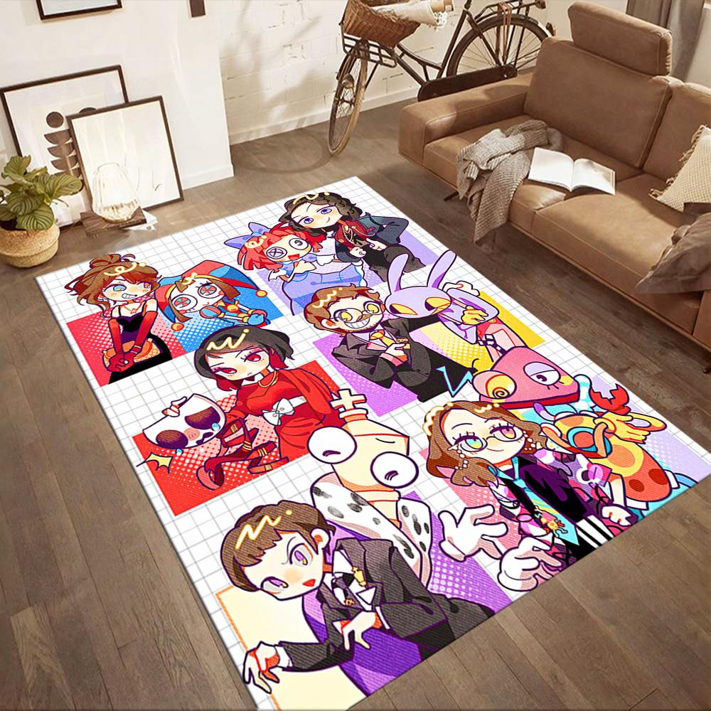 Digital Circus Carpet Suitable For Bedrooms Foyer Hallway Game Room Antislip Rug Office Home Decor Wedding Party Gift