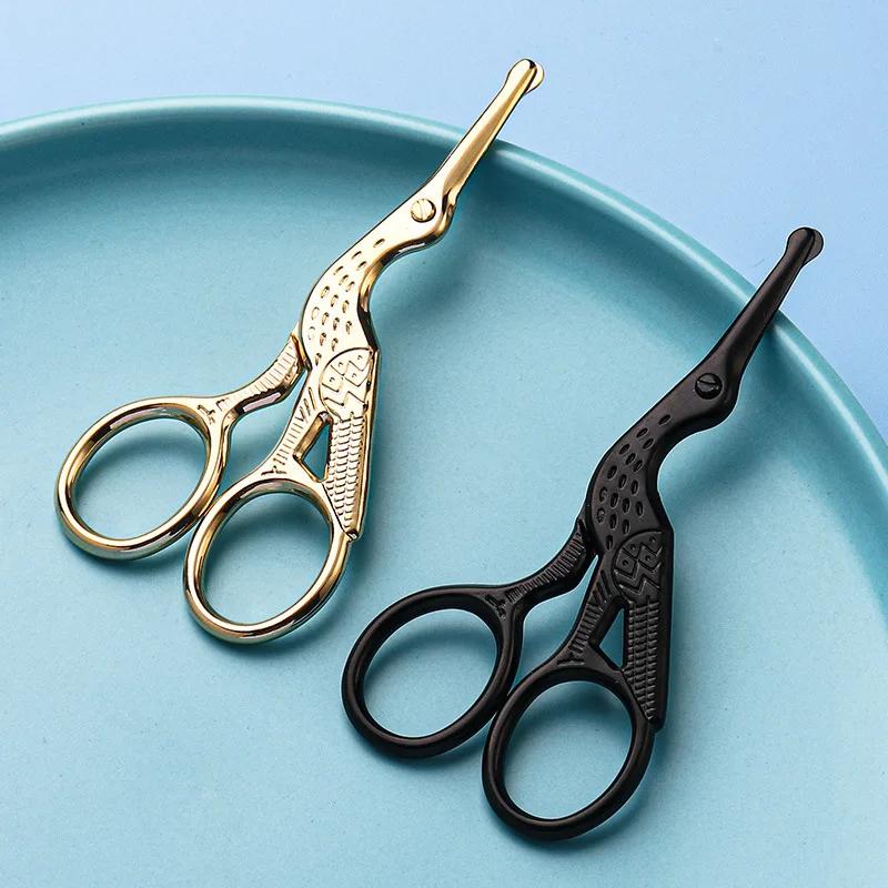 1 шт., круглые ножницы для волос в носу, ножницы для бровей, волос в носу, бороды, ушей, ножницы для бровей из нержавеющей стали