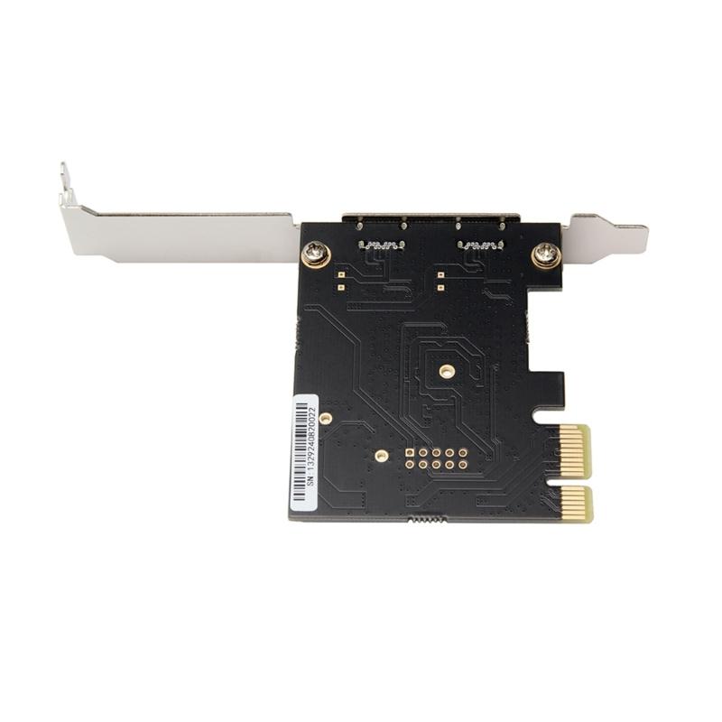 2-портовая плата расширения PCIe - USB C USB3.1 PCIEx1 Карта расширения 10 Гбит/с