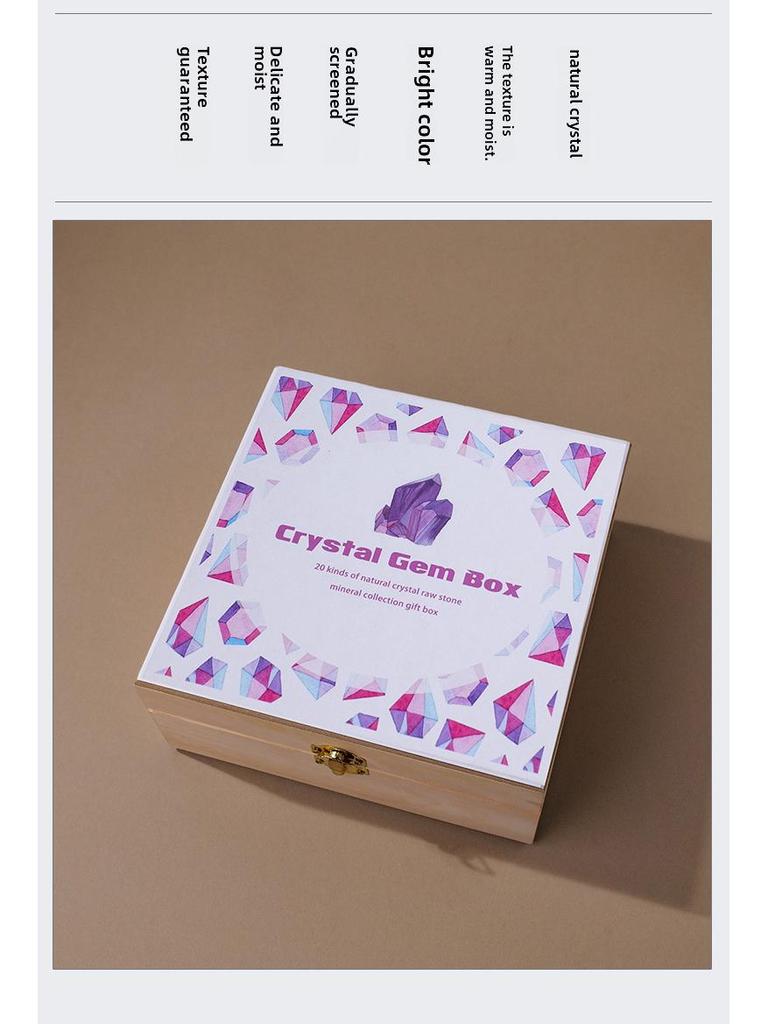 Коробка с образцами руды из кристаллов Восточно-Китайского моря: Натуральный кристалл, необработанный агат, детский подарок, украшение из хрустального камня