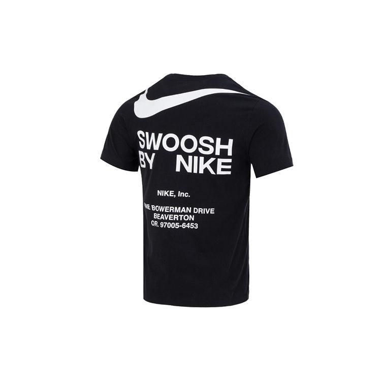 Новая хлопковая футболка Nike Sportswear Big Swoosh для бега и спортзала, черная DZ2882-010