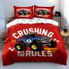Crushing Monster Truck Design Bedding Duvet Cover Set Duvet Cover Pillowcases  (1*Duvet Cover 2*Pillowcases, without duvet insert)