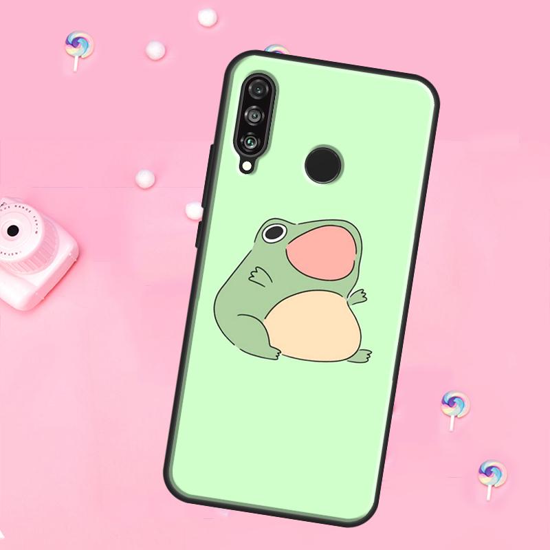 Cute Green Frog For Huawei Nova Y90 Y70 Y60 Y91 Y61 Y73 Y72 12s 12i 11i 8i 9 10 SE P40 Lite P60 P30 Pro Case
