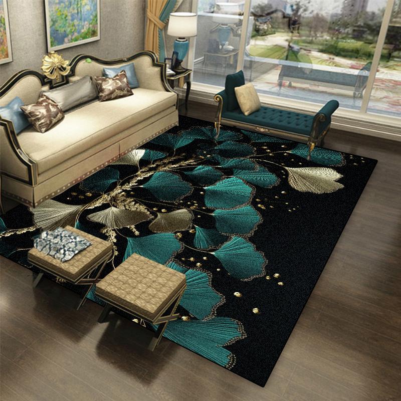 Light Luxury Green Carpet for Living Room Decor Nordic Carpets Sofa Area Decoration Lounge Floor Mat Large Area Rugs Bedroom