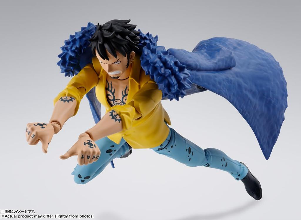 TAMASHII NATIONS ONE PIECE Trafalgar Law Onigashima Invasion 160mm PVC ABS Painted Movable Figure S.H.Figuarts - - Approx. &
