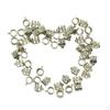 50pcs Silver Connectors Spacer Bail Beads Charms Jewelry Findings