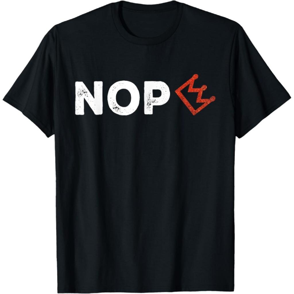 No Kings Protest Sign Nope Simple Bold Crown T-Shirt