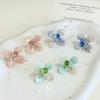 Retro temperament flower diamond earrings Mori sweet resin flower stud earrings niche design 1011 new earrings