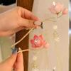 Zinc Zinc Alloy Lantern Hairpin Flower LED Light Hair Fork Exquisite Lotus Tassel Hair Stick  Cheongsam
