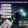 1/2/4PCS Motorcycle Warning Light Strobe Flash RGB LED Decorative Light with Remote Control Rechargeable Motorcycle Accessories