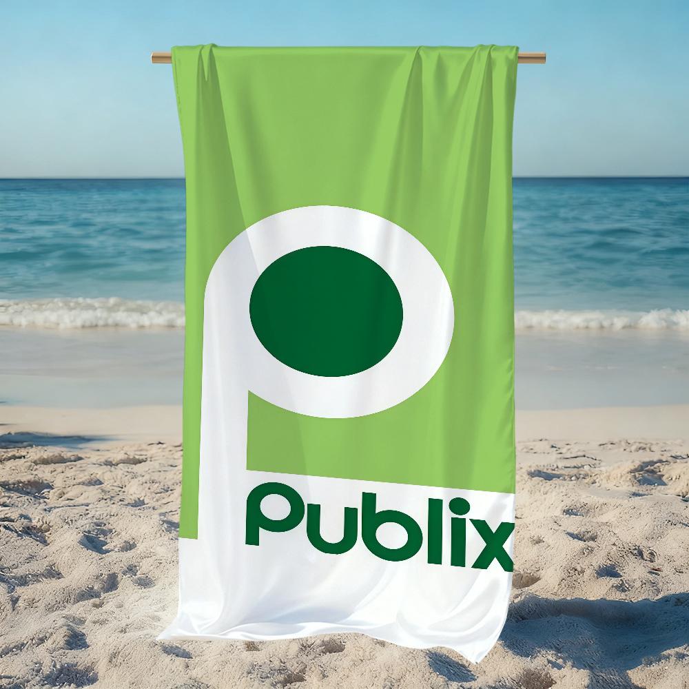 P-publix logo luxury P-paper Towel Large Quick-Drying Microfiber soft Beach Towel for Travel Fitness Sauna Bathing Camping