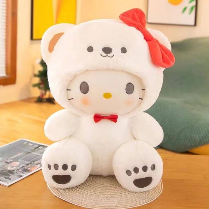 Плюшевая игрушка Sanrio Кавайная Милая декор для комнаты Собака Нефритовая Куроми Кукла для переодевания Кукла Плюшевая игрушка Мягкая игрушка Патунг Куклы Подарки на день рождения