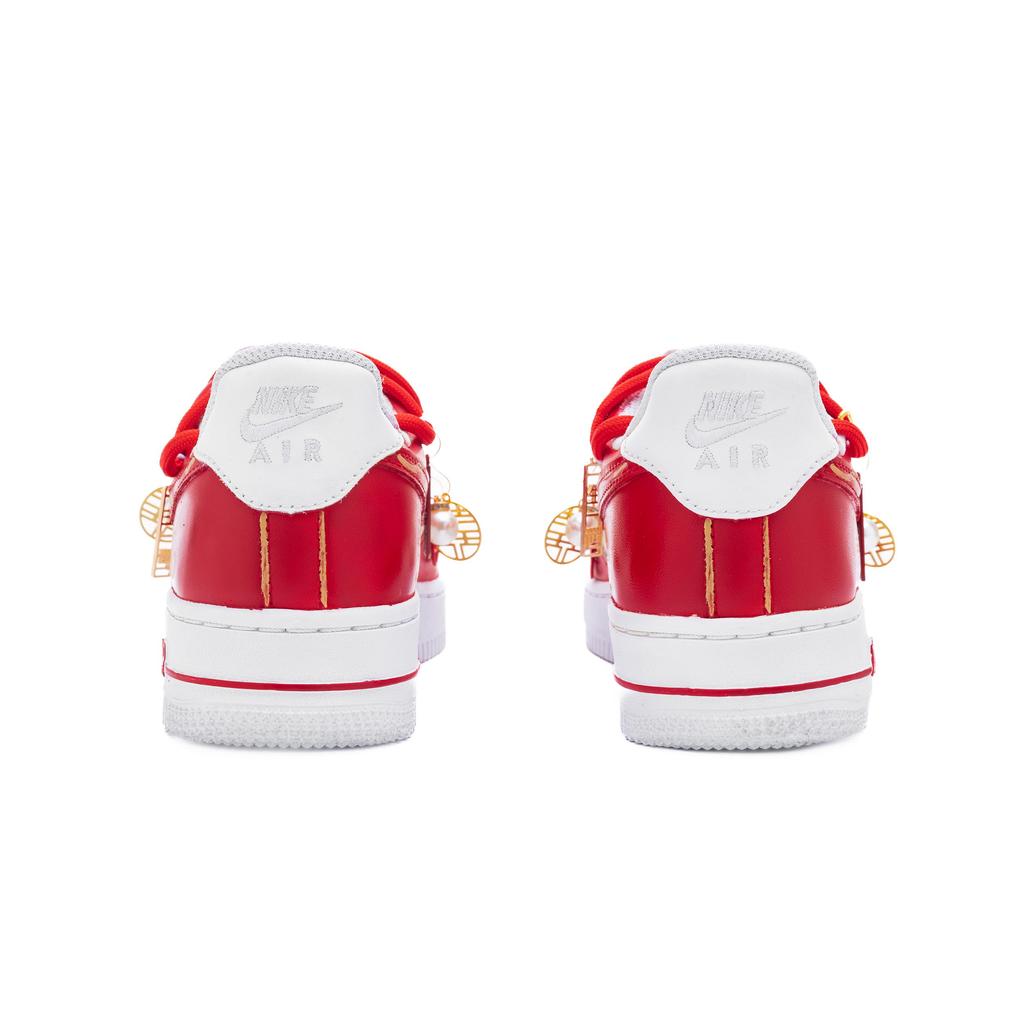 Nike Air Force 1 Red Phoenix Step Slip Resistant Abrasion Resistant Low top Skateboard Shoes Women's Red White DD8959-100(Teaam240-)