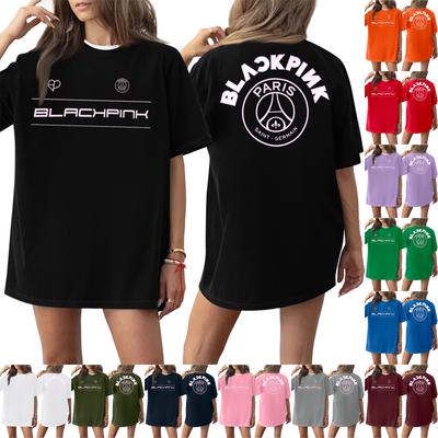 Женская футболка с круглым вырезом и короткими рукавами с принтом