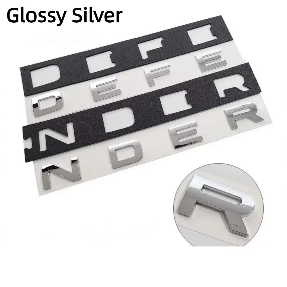1pc 3D ABS Black Letters DEFENDER Badge Car Front Hood Bonnet Stickers Decals For Defender Emblem Accessories