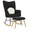 VidaXL Rocking Chair with Footrest Black Fabric, Chair, Relaxation Chair, Recliner, Living Room Chair, Rocker, 4016802