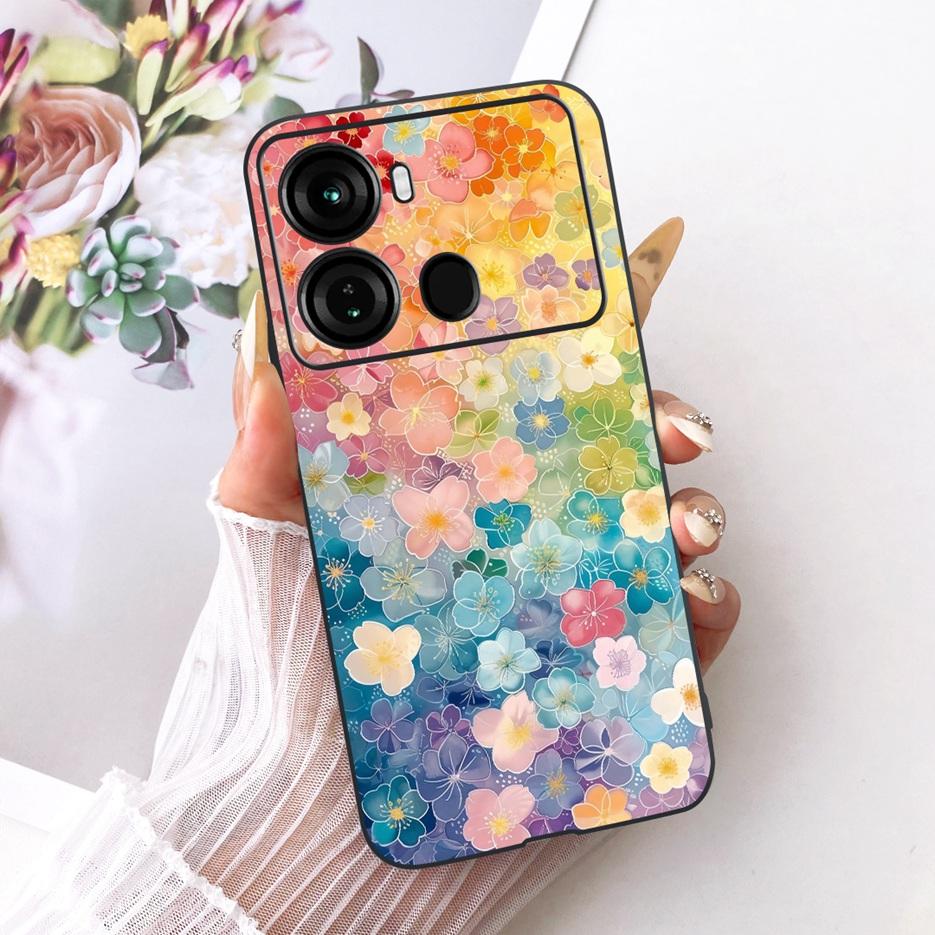 For Itel P40 Plus Case P683L Luxury Butterfly Tree Painted Cover Soft Silicone Phone Case For Itel P40 P662L P 40 ItelP40 + Bags