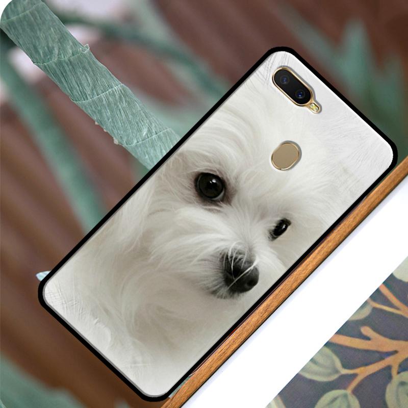 Чехол с мальтийской собакой для OPPO A83 A91 A93 A1K A15 A3S A54 A74 A94 A5 A9 A31 A53 A52 A72 A53S, задняя крышка