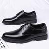 Business Dress Leather Shoes Men's Pointed Casual Breathable Hollow Men's Shoes British Wedding Groom Suit Shoes