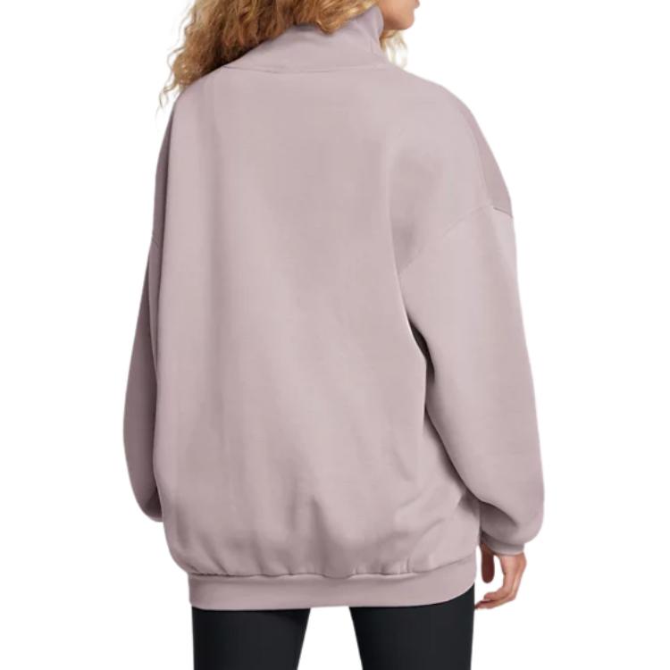 Under Armour Женская толстовка Icon Fleece Oversize Mock Crew Tetra-Gray 1386500-015