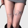 Sweet And Spicy Wind Tattoo Stockings Pure Desire Butterfly Spring And Autumn Women'S Anti-Hook Stockings Spring Butterfly Black Silk Pantyhose