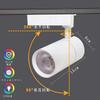 300W equivalent spotlight for lighting rails, dimmable, color-adjustable, with remote control, available in warm white, daylight, and cobalt white,