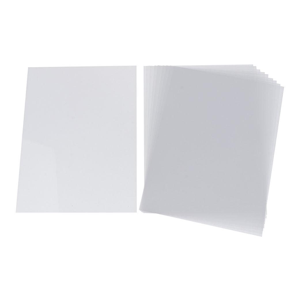 10 Half Transparent Shrink Film Sheets Shrinkable Paper Craft Fine Polish