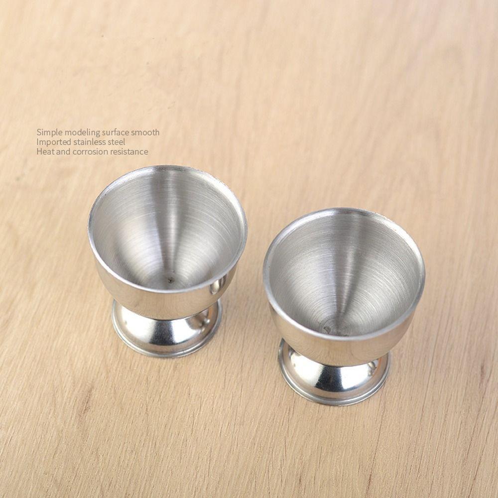 4Pcs Multipurpose Stainless Steel Boiled Egg Cups Portable Convenient Stand Rack Eggs Poach Eggs Holder Kitchen Tools