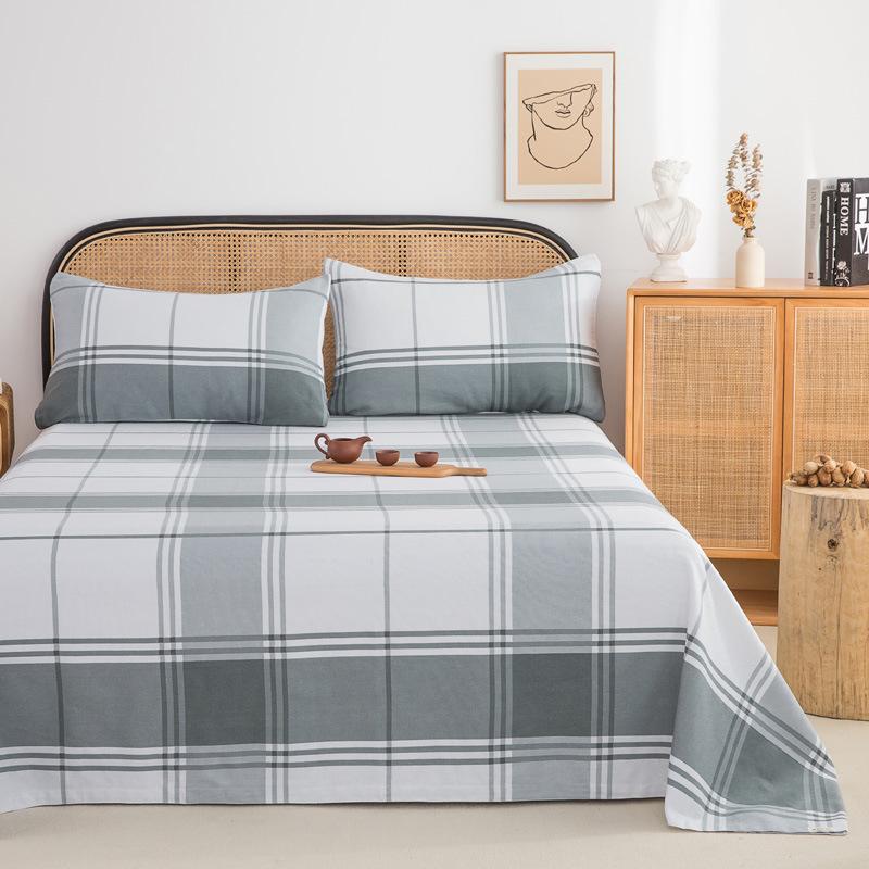 Оптовая продажа 100% хлопок старые грубые тканые простыни чистый хлопок кан одинарный комплект из трех предметов одинарная мягкая циновка студенческое общежитие циновка