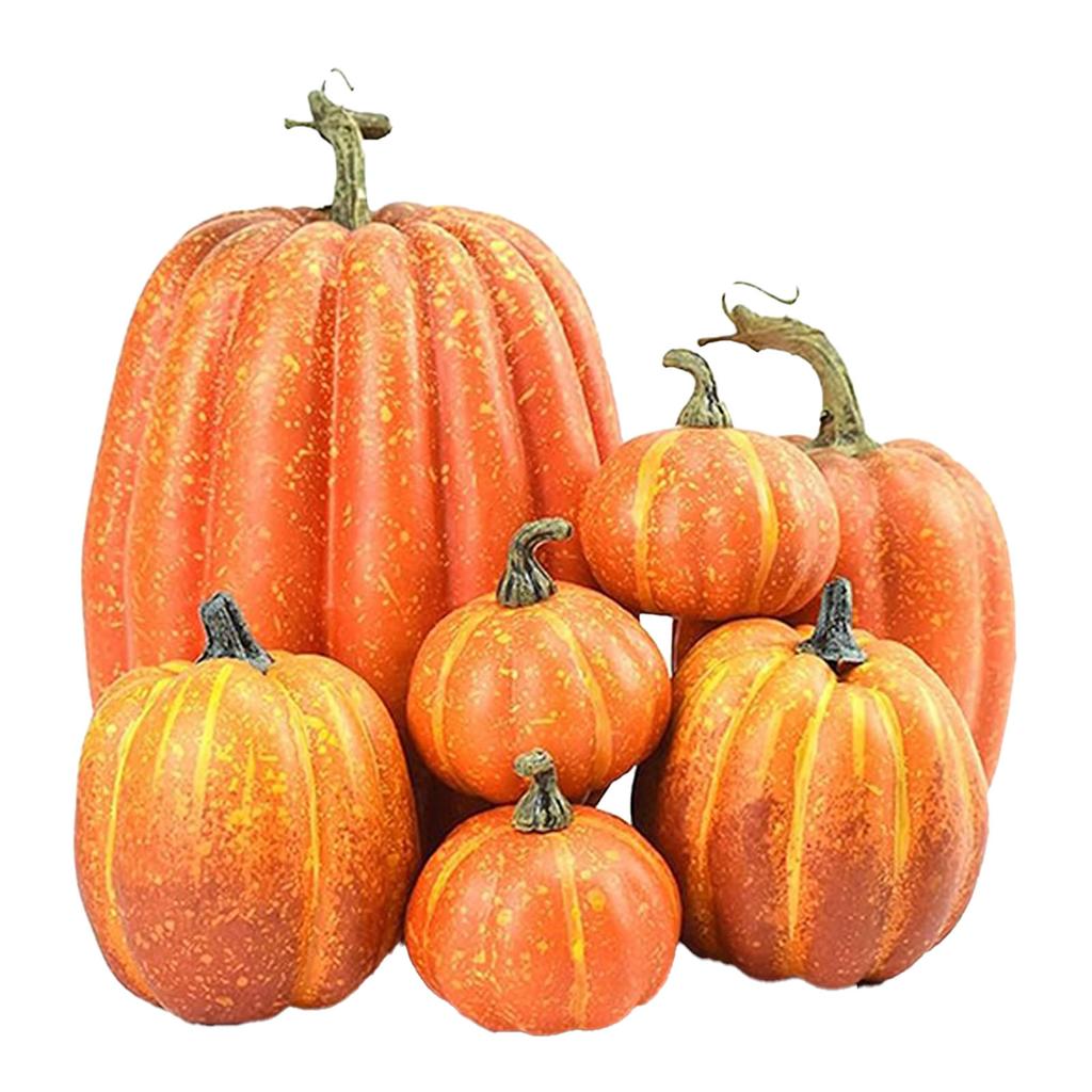 7 шт. Имитация тыквы, глянцевая краска, легкая, креативная, многоразовая, пенопластовая тыква для декора