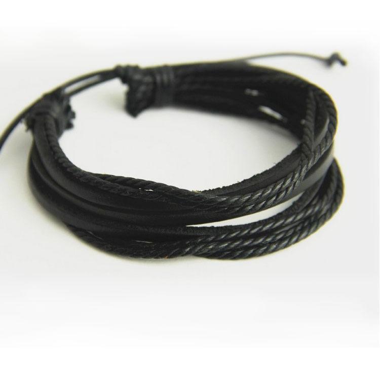 Leisure Fashion Men's Hand-woven Leather Bracelet Multilayer