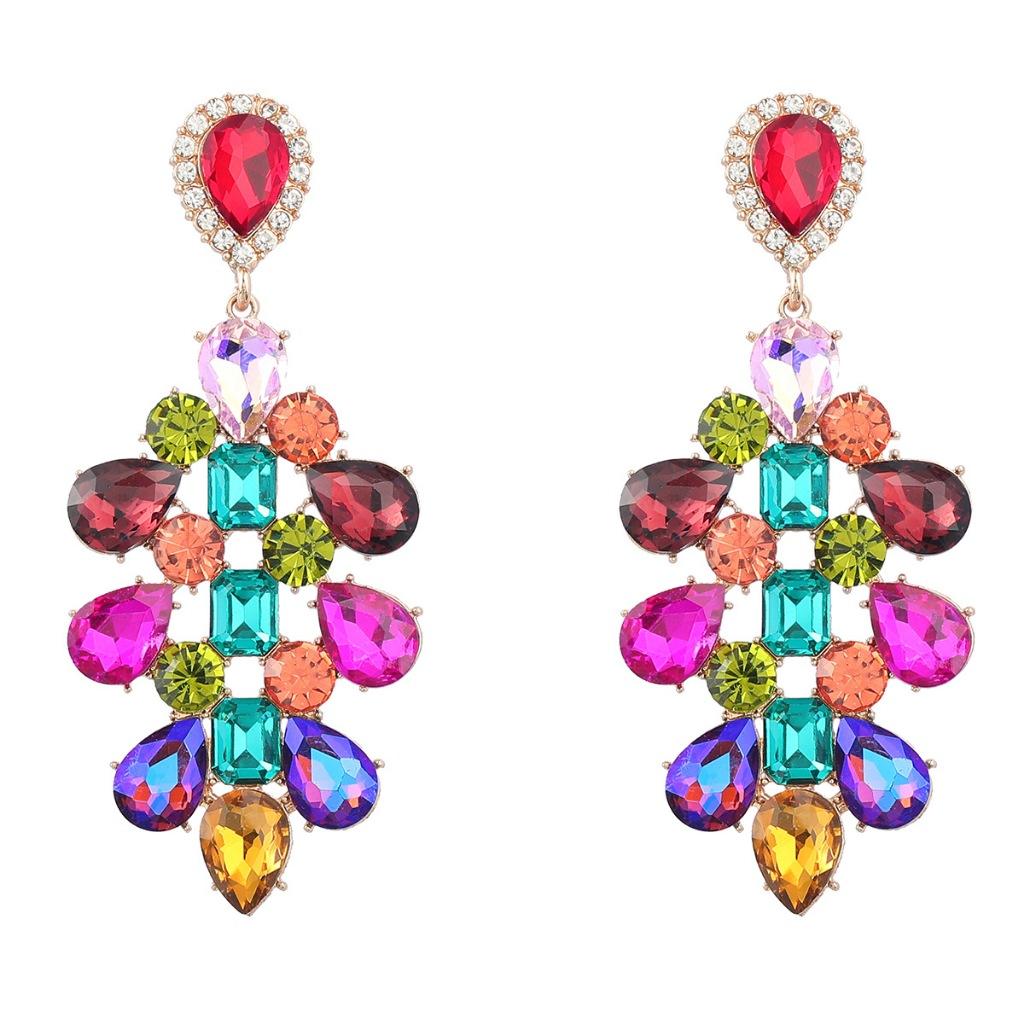 Pinkdudu Модные серьги-капли в виде цветка из сплава со стразами, европейские серьги для женщин PD858