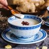Набор пиал с драконами из сине-белого фарфора – Керамические тарелки для риса и супа с лапшой, подглазурная роспись