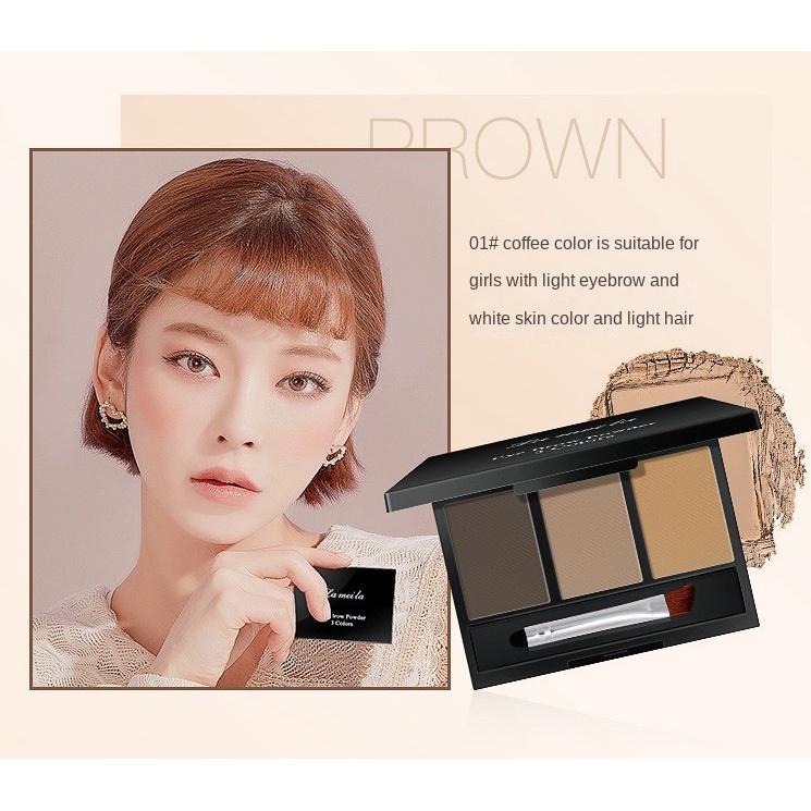 Three Dimensional Eyebrow Powder Waterproof, Sweat Resistant Long-lasting Makeup Nose Shadow Eyeshadow Contouring Tray Makeup Student Cosmetics
