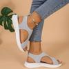 2024 Новые популярные женские туфли, женские сандалии без застежек, летние повседневные сандалии, плоские каблуки, круглый носок, сандалии с открытой пяткой
