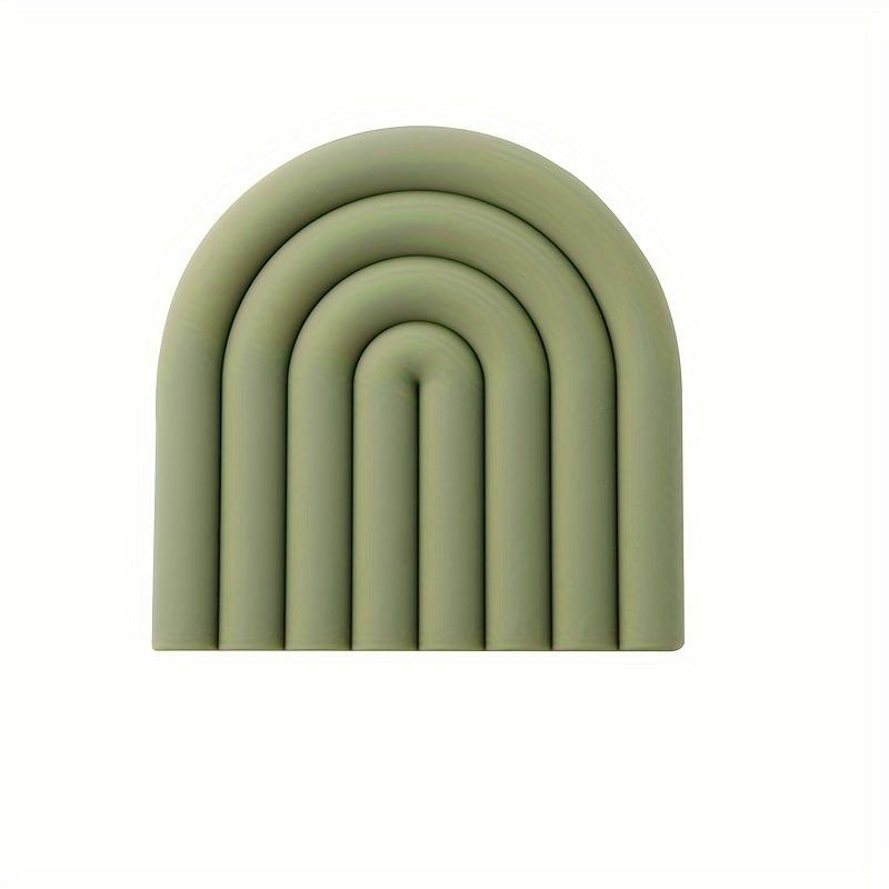1pc Geometric Silicone Heat Insulation Mat, Non-slip High Temperature Resistant Pad
