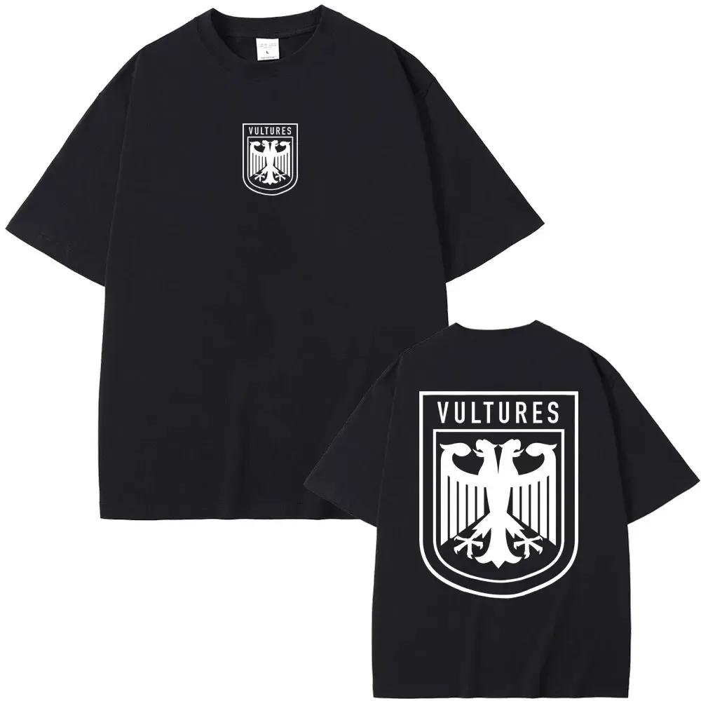 Рэпер Канье Уэст Vultures Новый музыкальный альбом Футболки Мужские Женские Футболки Хип-Хоп Мода Большие Футболки Хлопковые Летние Футболки Одежда