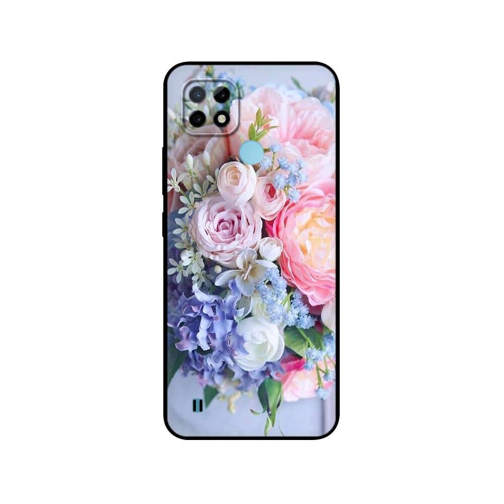 Силиконовый чехол для Realme C21 для OPPO RealmeC21 C 21, чехлы для телефонов 6,5 дюйма; Funda RMX3201 Bumper Capa Etui Мягкий черный чехол из ТПУ