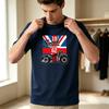British Flag Vintage Motorcycle Graphic TShirt 19 Speed Racer 62 Print Casual Streetwear Cotton Short Sleeve Tee for Unisex Unisex