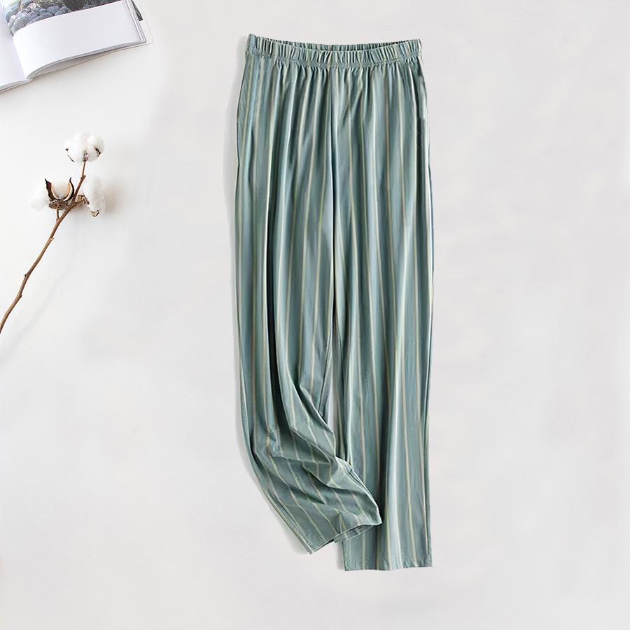 Мужские хлопковые пижамные штаны с двойными карманами 2024 года — легкие, повседневные, весна/осень