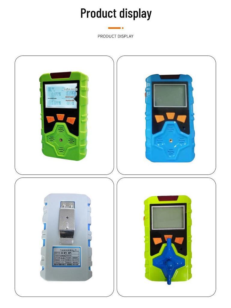 KP836 Portable 4-in-1 Gas Detector: Combustible, Oxygen, CO, H₂S Alarm