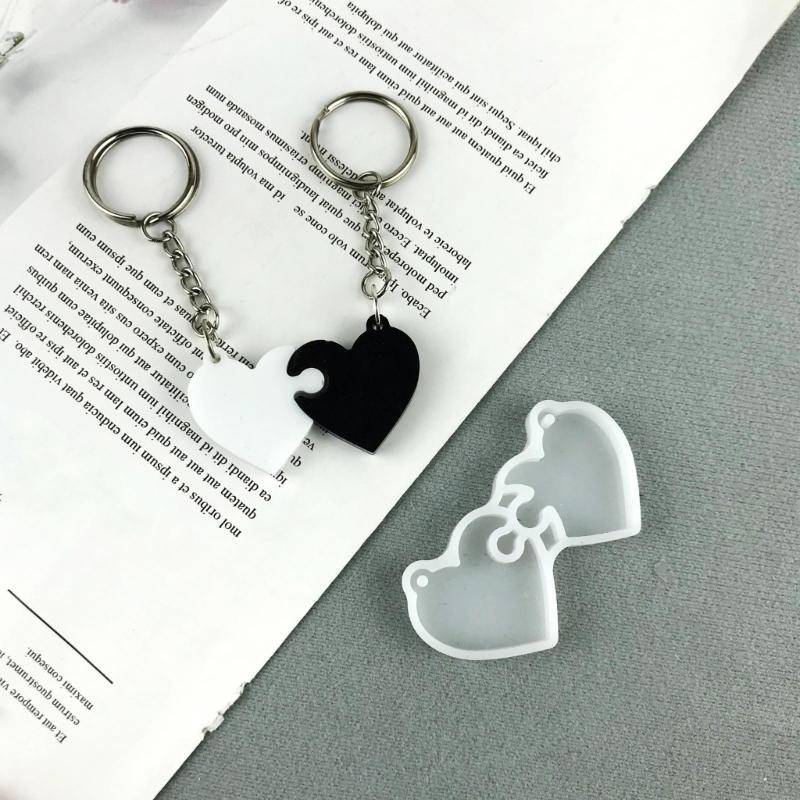 Форма из силиконовой смолы в форме сердца, форма для литья эпоксидной смолы в форме валентинок для поделок своими руками, изготовление кулонов, изготовление брелоков, силиконовая форма