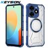 KEYSION Прозрачный магнитный чехол для TECNO Spark 10 Pro Мягкий силиконовый+ПК Сверхпрочный противоударный чехол для телефона для Spark 10 4G 10C