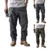 Retro Work Pants For Men, New Multi Pocket Distressed, Loose Fitting, Tied Industrial Casual Pants