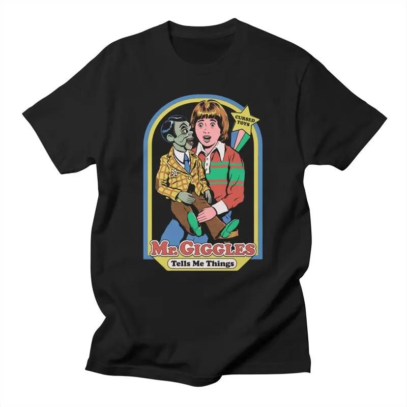 Винтажная футболка Horror Alien Are Tshirt Men We Here Yet Funny Death Demon Harajuku Men Tee 90 Evil Graphic Camisetas Ropa Hombre