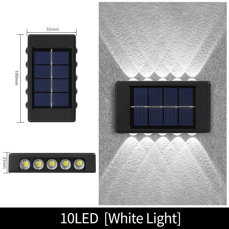 Solar LED Wall Lamp Outdoor Waterproof Up and Down Luminous Lighting Garden Decoration Solar Lights Stairs Fence Sunlight Lamp