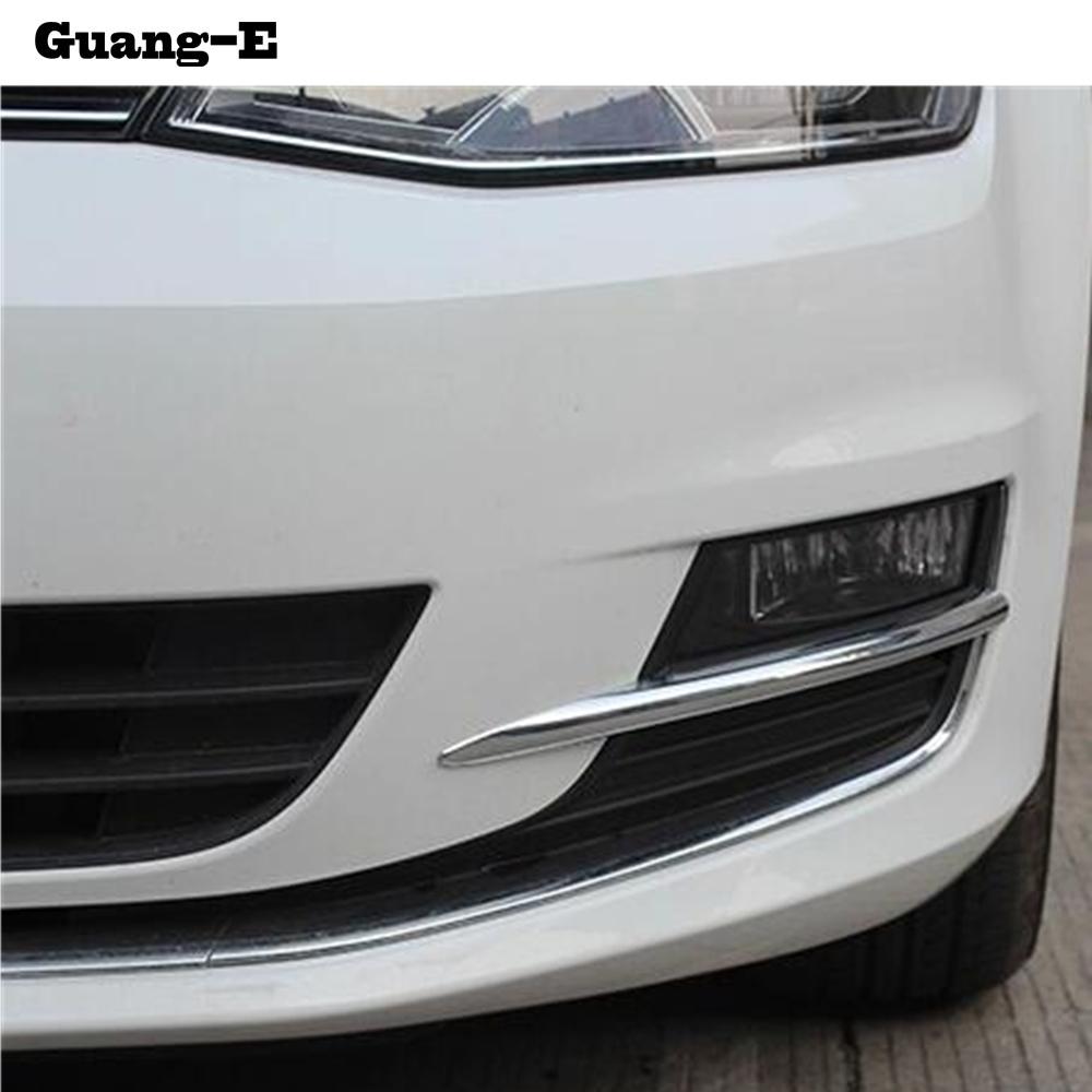 Для Volkswagen VW Golf7 Golf 7 2014 2015 2016 2017 2018 Stick Head Передняя противотуманная фара Рамка лампы Stick ABS Хромированная отделка панели
